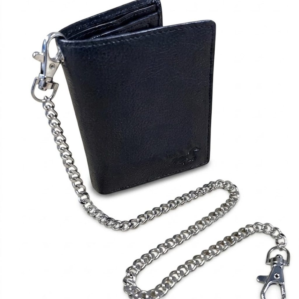 Kaapstad portemonnee -portemonnee met ketting – Staand model – Portefeuille – RFID – Leer
