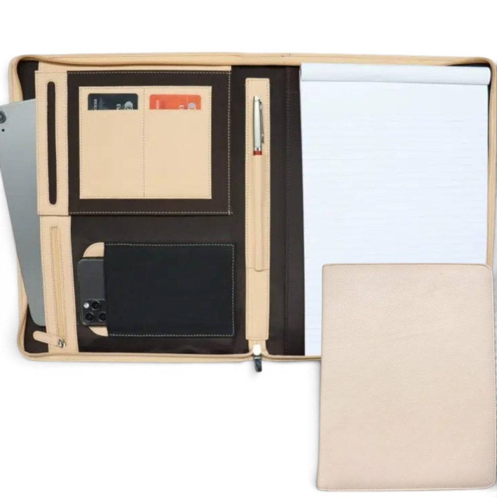 Oslo Documentenmap – Schrijfmap – Ipad cover – A4 – Leer – naturel