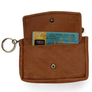 Sleuteletui Sleuteltajse Cognac Leer Rits (2)