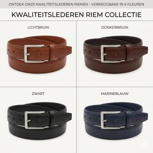 Riem Heren G238 Zwart Blauw Cognac Bruin Kleuren
