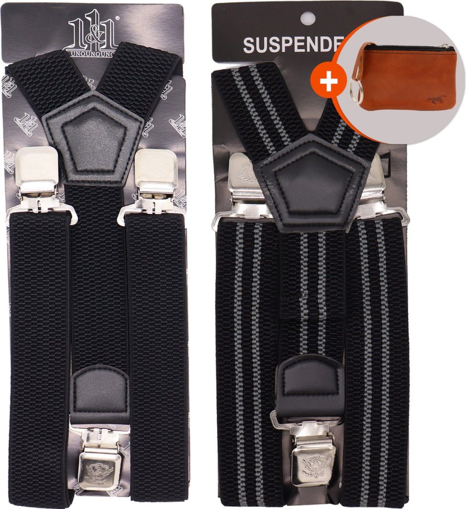 bretels heren – 3 clips – 2 stuks – Bretels – bretels heren volwassenen