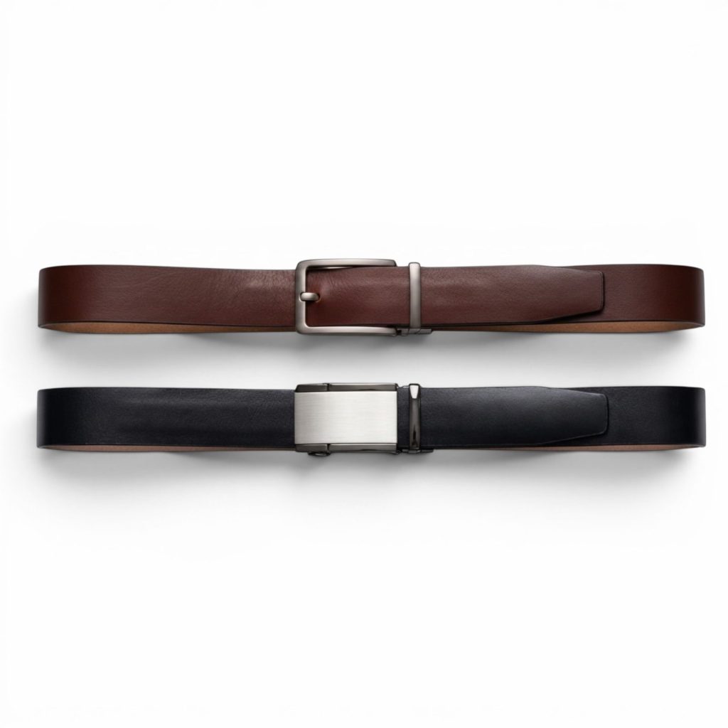 Luxe Automatische Riemenset – 2-Pack – Echt Leer – Zwart, Donker Bruin – Breedte 3.5 cm
