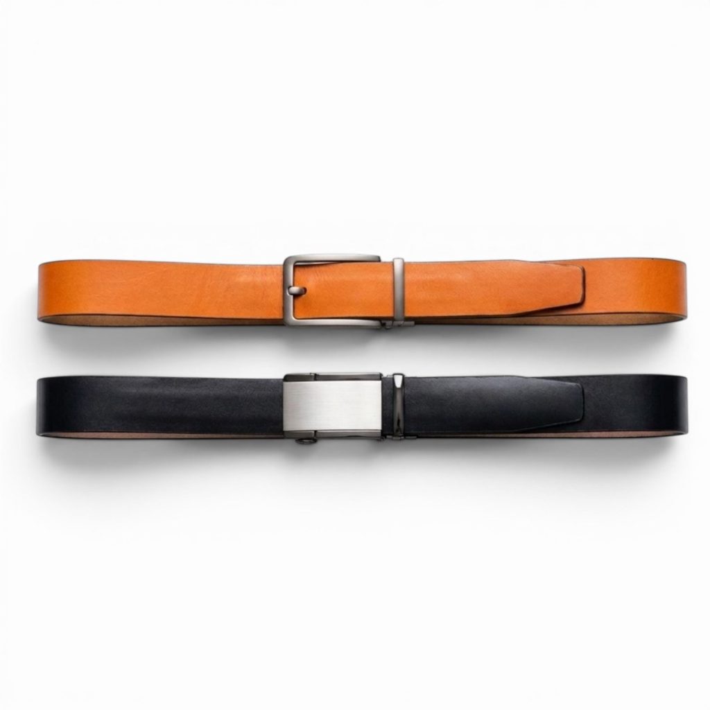 Luxe Automatische Riemenset – 2-Pack – Echt Leer – Zwart, Cognac – Breedte 3.5 cm