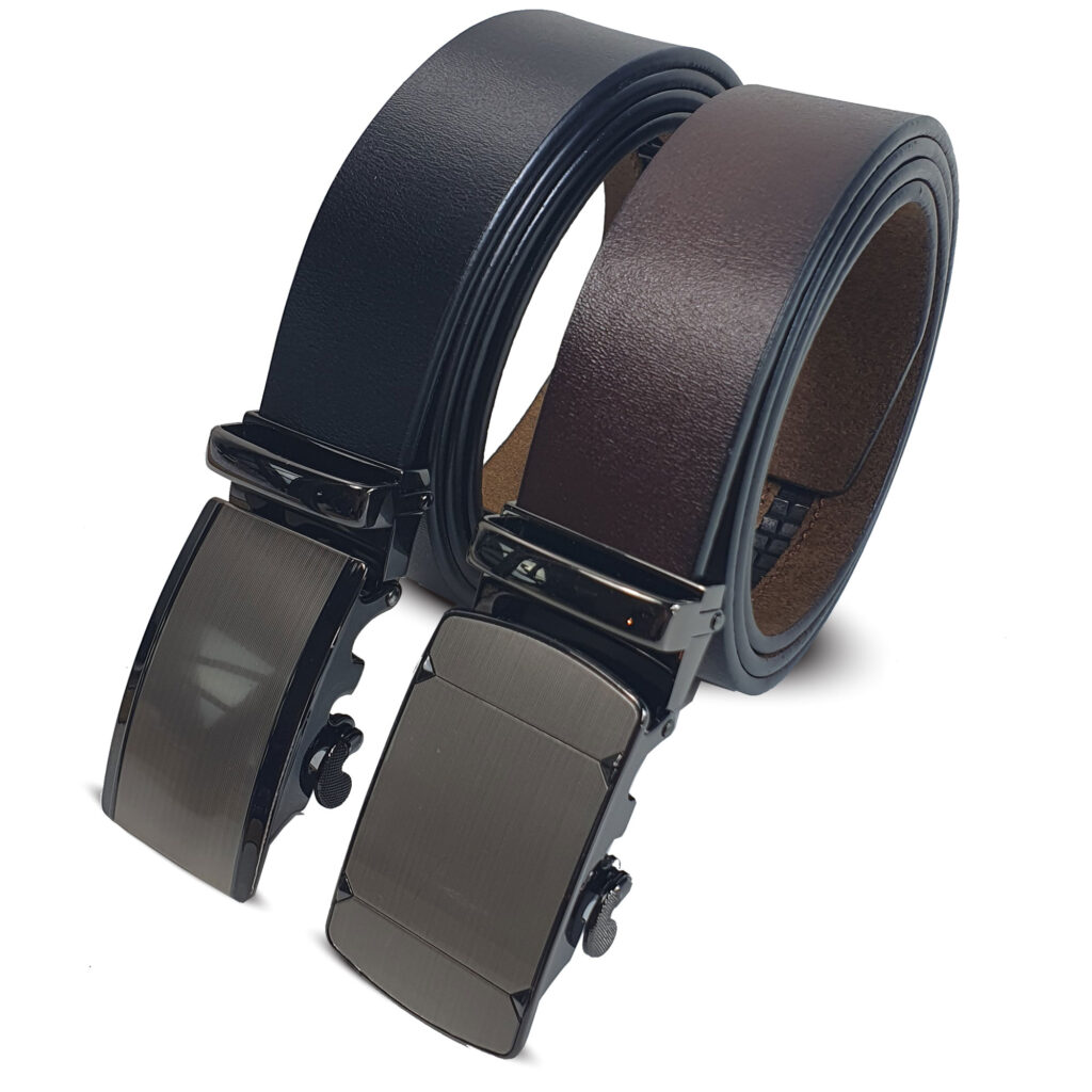 Leren riem – automatisch -2pak – zwart en bruin – heren – dames